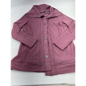 Free Country pink snap sweater womens large